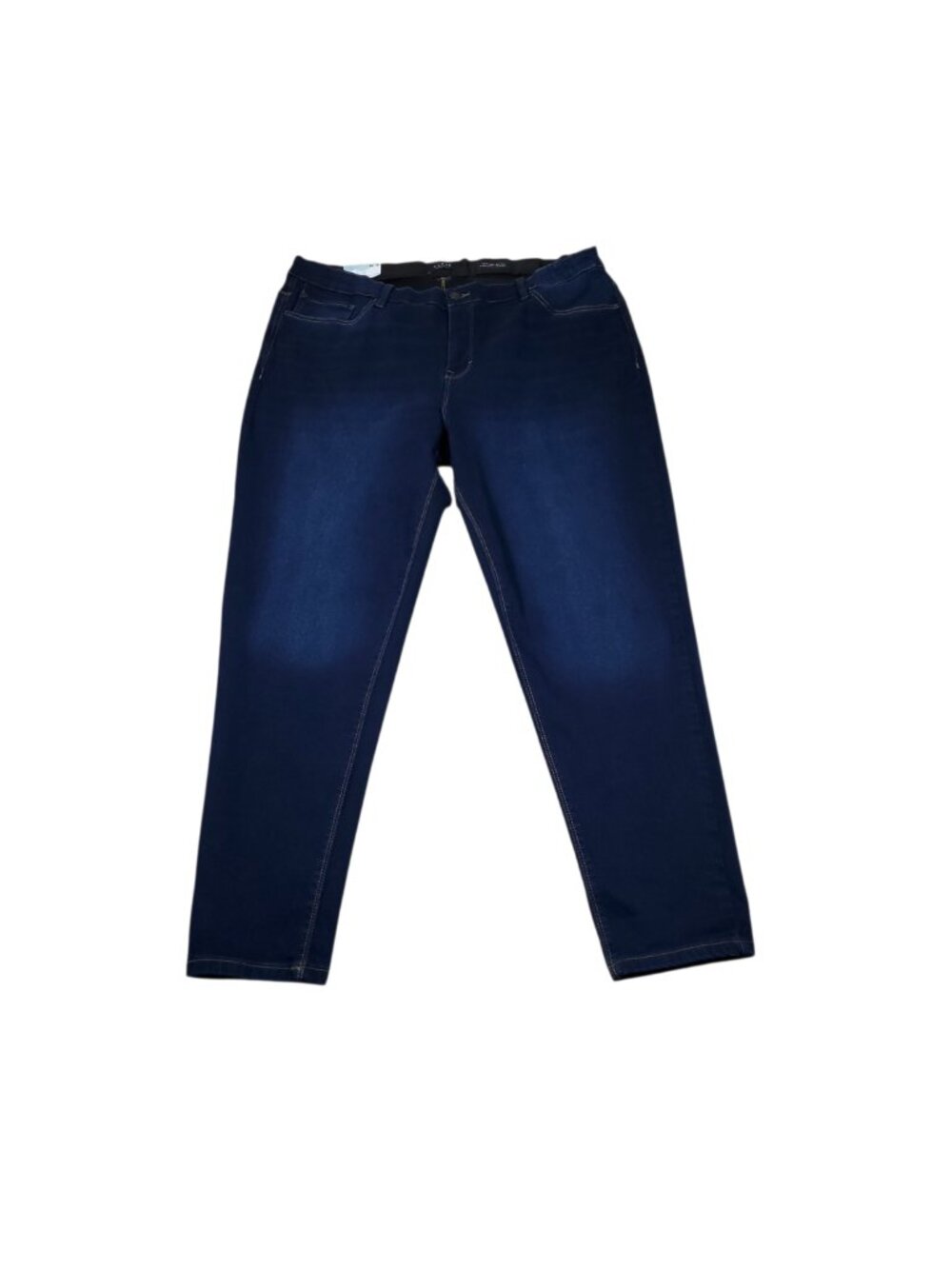 Curve Appeal High Rise Concealed Comfort Waist Skinny Jeans Size 18W Dark Blue